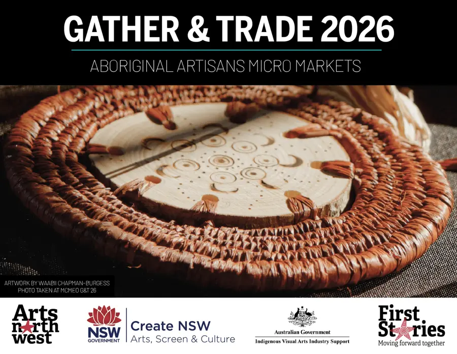 Gather & Trade Aboriginal Arts Market — event artwork, Armidale, NSW