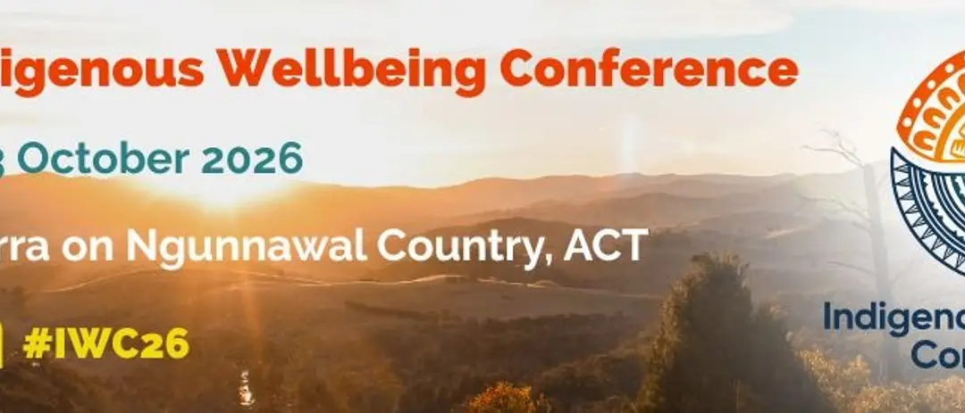 12-13 Oct, Indigenous Wellbeing Conference 2026 — event artwork, Barton, ACT