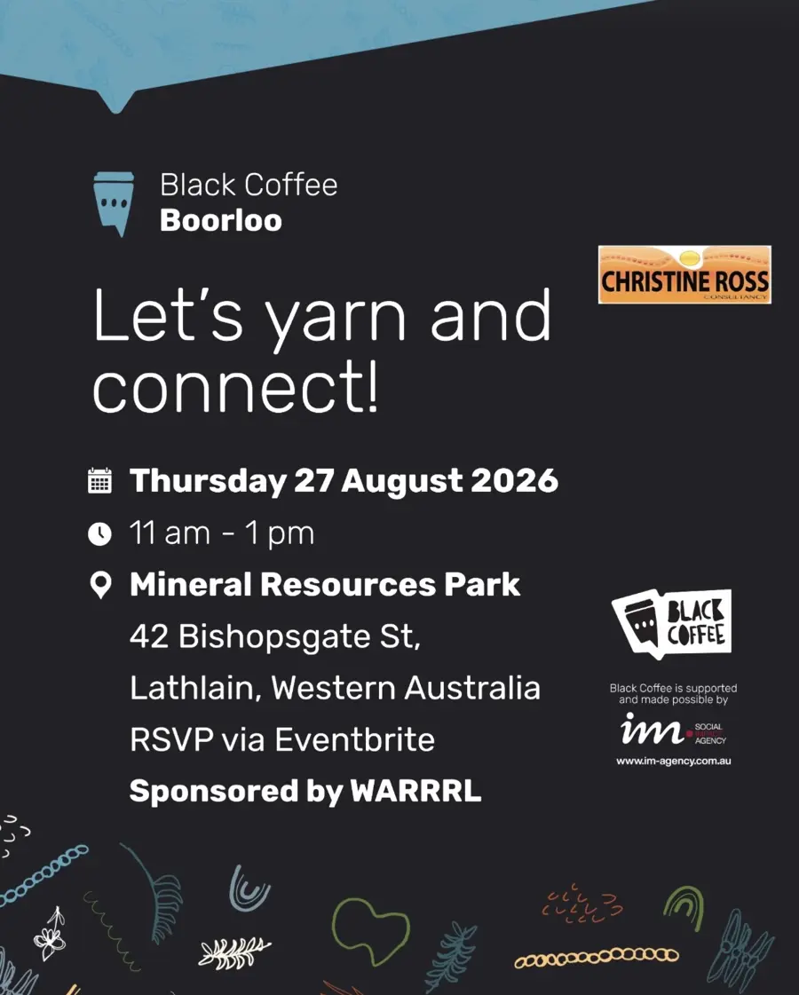 Black Coffee Networking Event in Boorloo — event artwork, Lathlain , WA