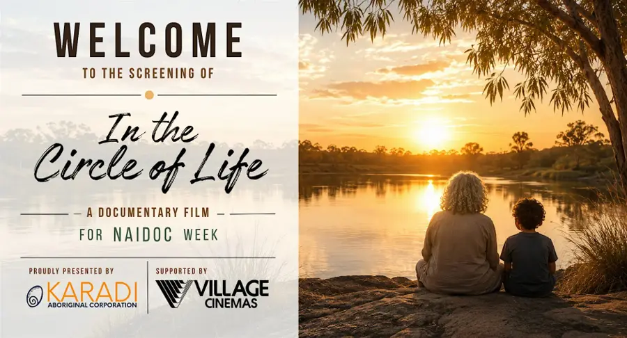 Karadi Community Screening: In the Circle of Life — event artwork, Glenorchy, TAS