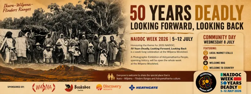 Looking Forward, Looking Back Photographic Exhibition and Community Day — event artwork, Wilpena, SA