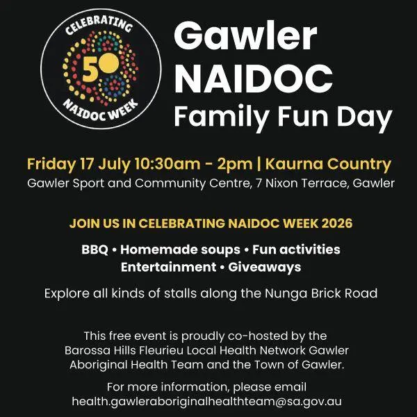 Gawler NAIDOC Family Fun Day — event artwork, Gawler, SA