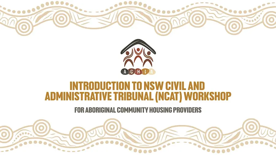 NSW Civil & Administrative Tribunal (NCAT) Workshop — Western Sydney — event artwork, Western Sydney, NSW