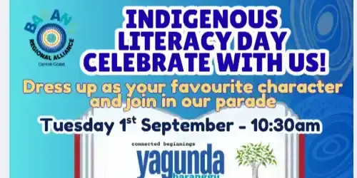 Indigenous Literacy Day / Deadly Book Parade — event artwork, Tuggerah, NSW