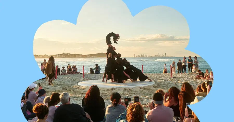 Living Sculptures: How the Birds Got Their Colours — event artwork, Sydney, NSW