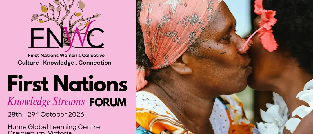 First Nations Knowledge Streams Forum 2026 — event artwork, Craigieburn, VIC