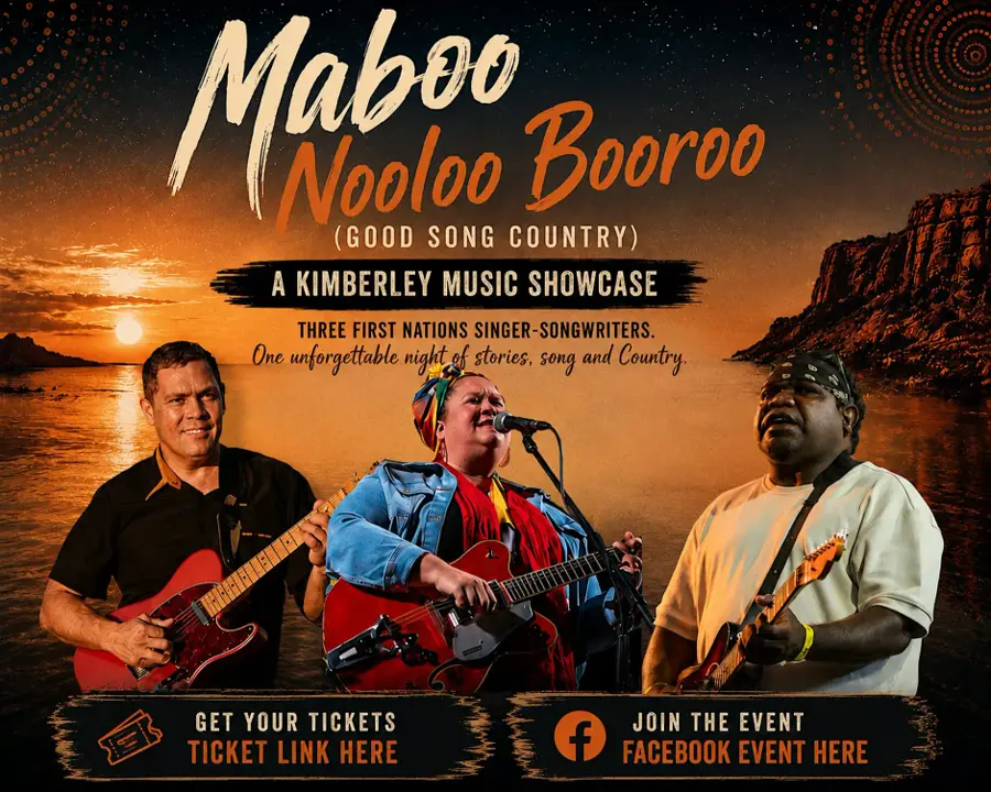 Maboo Nooloo Booroo — event artwork, Fremantle, WA