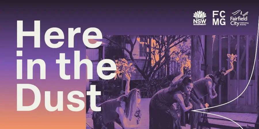 Here in the Dust — event artwork, Smithfield, NSW
