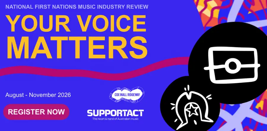 First Nations Music Industry Review – Shepparton Community Workshop — event artwork, Shepparton, VIC