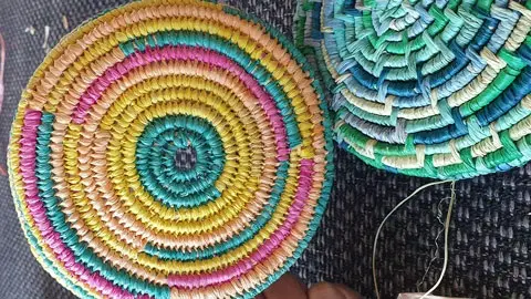 Weaving on Yarun — event artwork, Bongaree, QLD