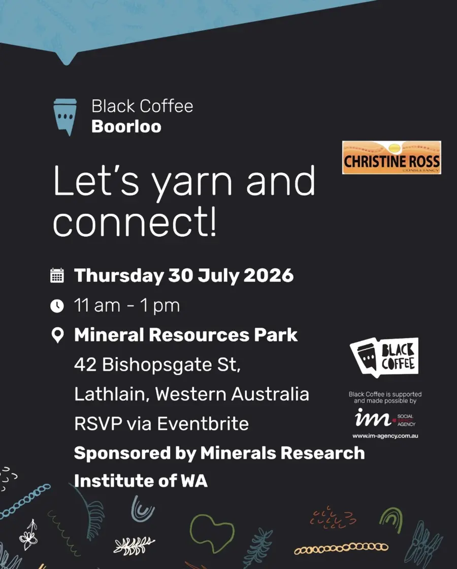 Black Coffee Networking Event in Boorloo WA — event artwork, Lathlain , WA