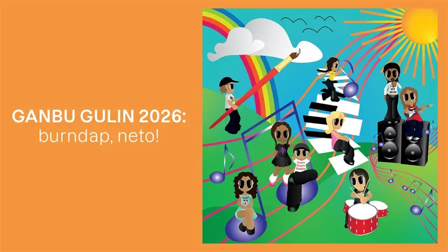 Ganbu Gulin: Burndap, neto! — event artwork, Preston, VIC