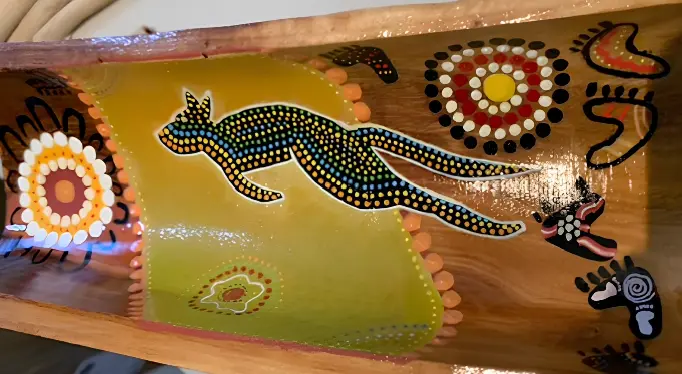 Aboriginal Craft Workshop for Families — Decorate a Coolamon — event artwork, Wollongong, NSW