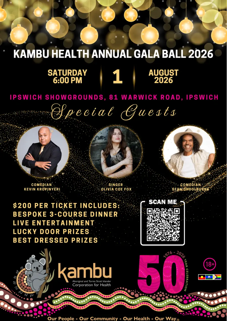 Kambu Health Annual Gala Ball 2026 — event artwork, Ipswich, QLD