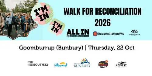 Walk for Reconciliation | Goomburrup 2026 — event artwork, Bunbury, WA